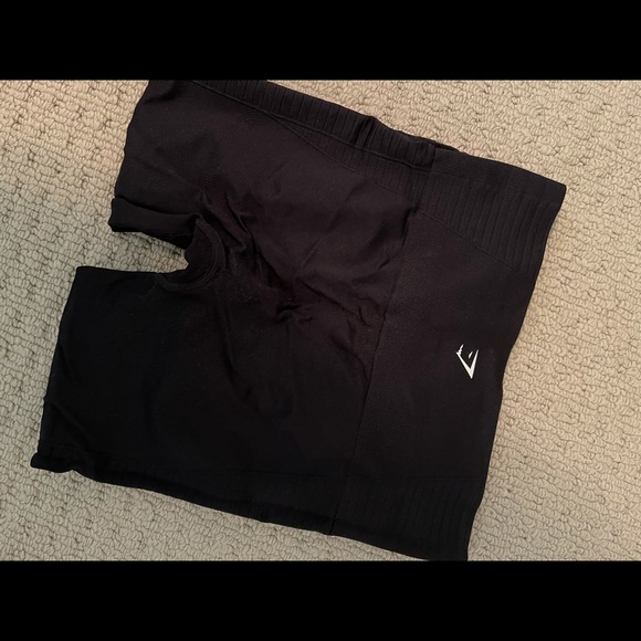 Black Crop GymShark Leggings Seamless - Picture 5 of 6